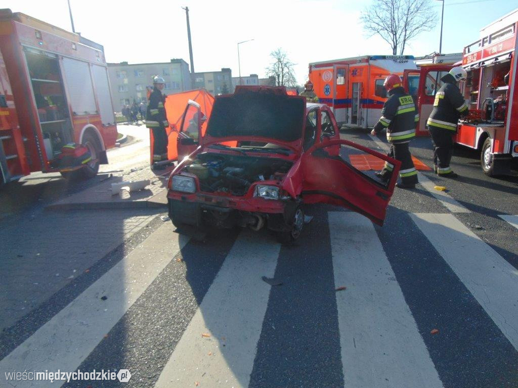 Pożar pojazdu i wypadek drogowy