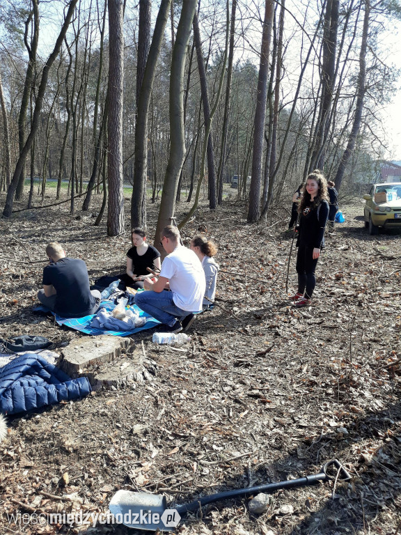 Uczniowie Liceum sadzą las