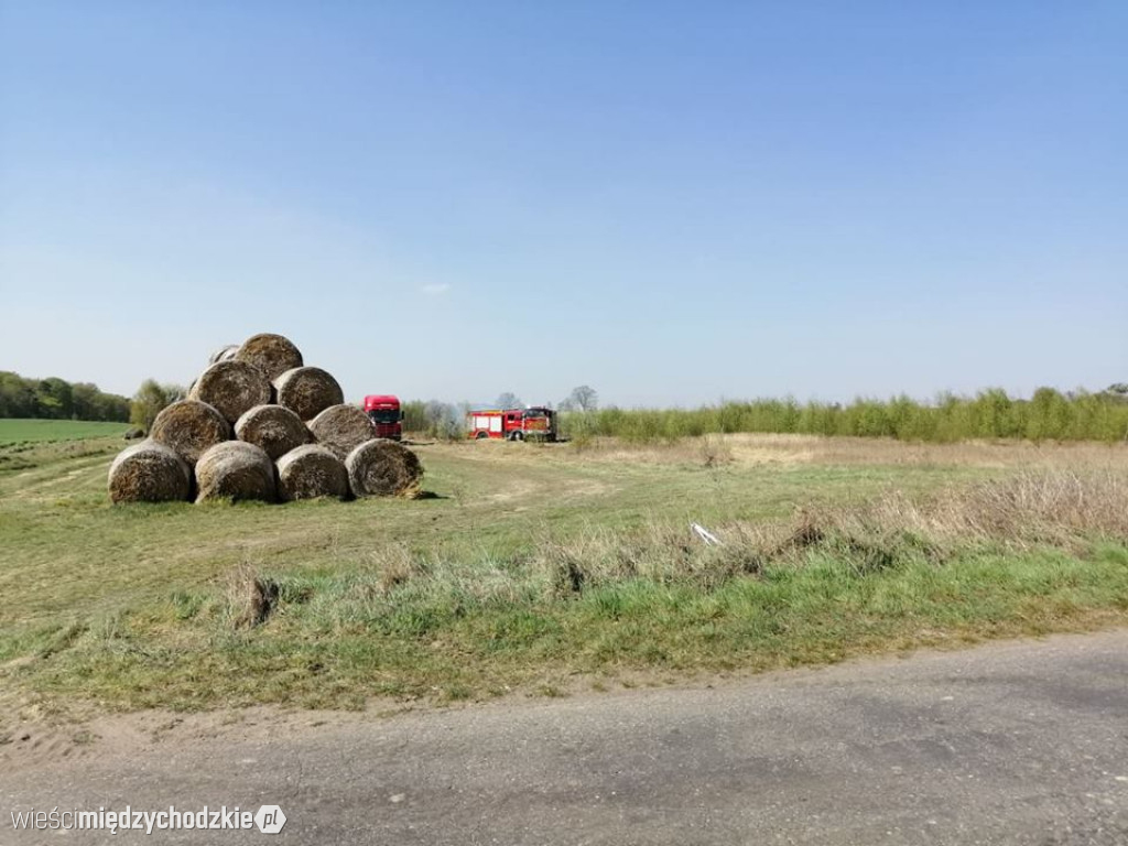 Pożar stogu w Tuczępach