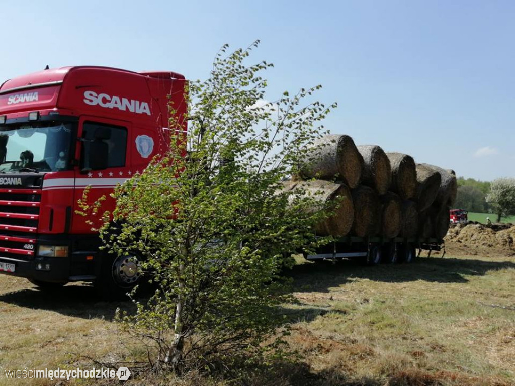 Pożar stogu w Tuczępach