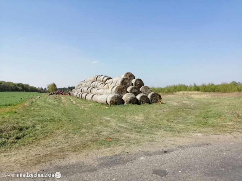 Pożar stogu w Tuczępach