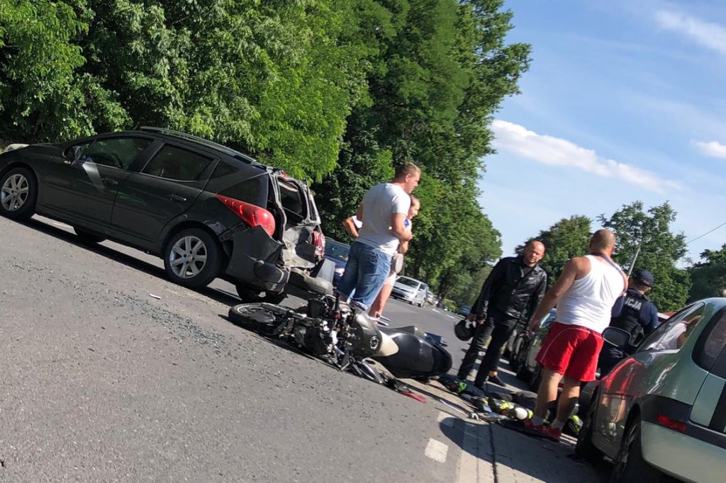 Wypadek drogowy przy Słoneczku