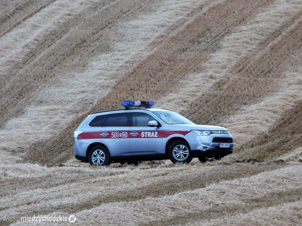 Pożar ścierniska w Dzięcielinie