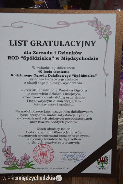 40-lecie Ogrodu Działkowego Spółdzielca