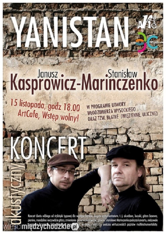 Koncert duetu YANISTAN w ArtCafe