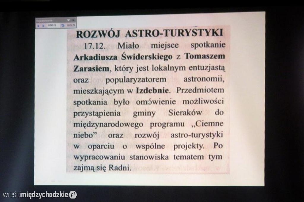  Odzyskać noc utraconą- zanieczyszczenie nieba światłem