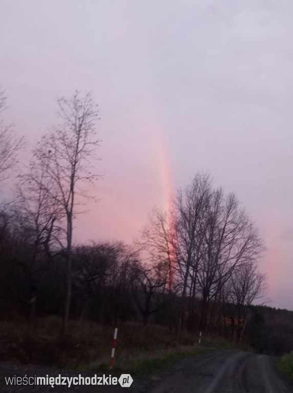 Poranna tęcza w Międzychodzie i Bielsku