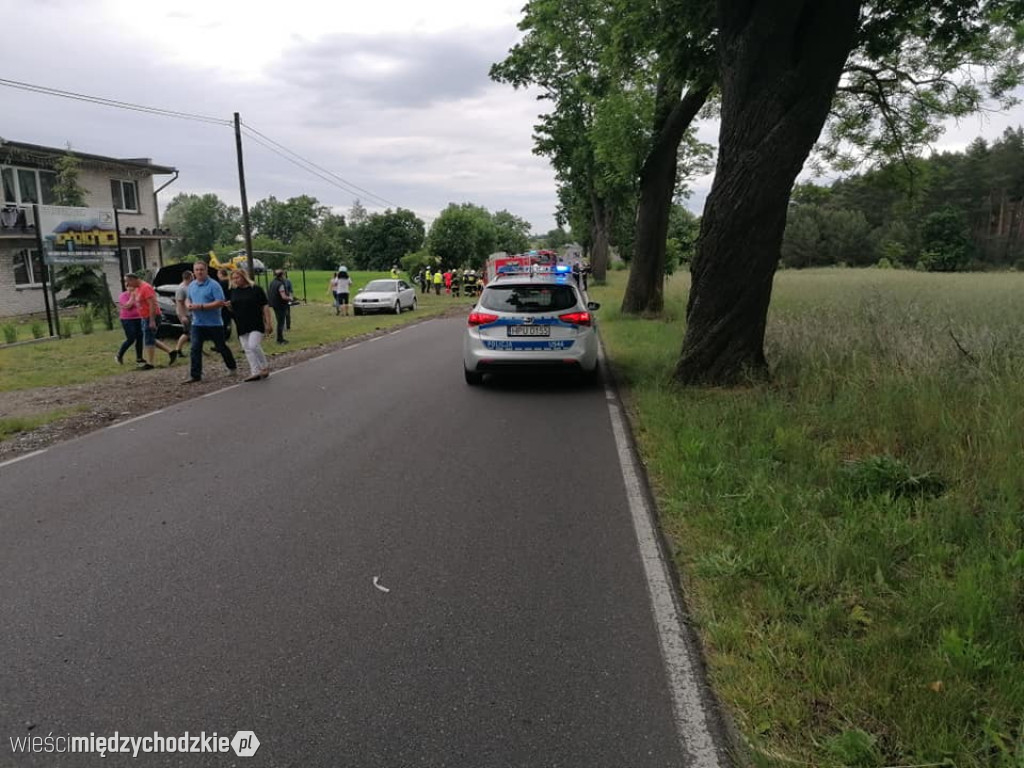 Wypadek drogowy w rejonie m.Grobia