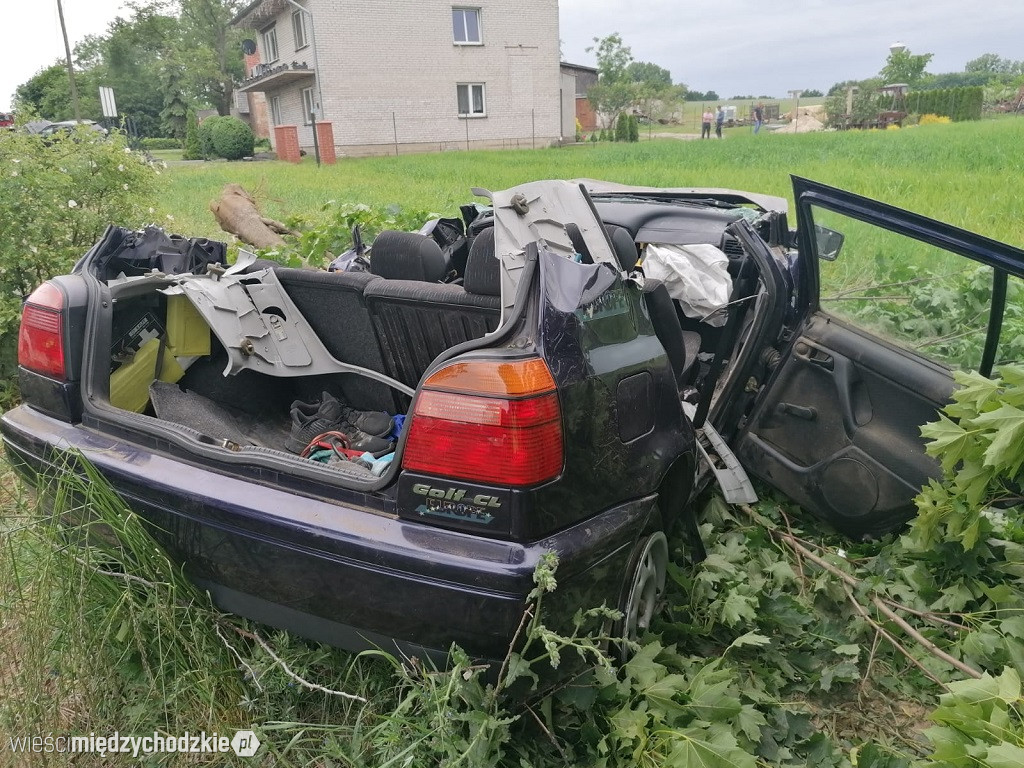 Wypadek drogowy w rejonie m.Grobia