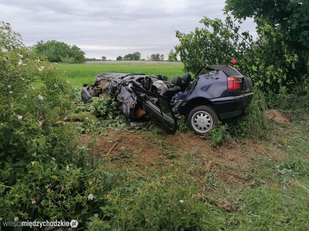 Wypadek drogowy w rejonie m.Grobia