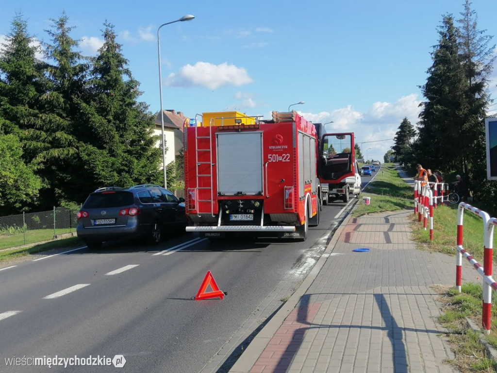 Kolizja drogowa w Wielowsi