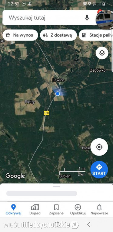 Pożar balotów na polu za Lewicami