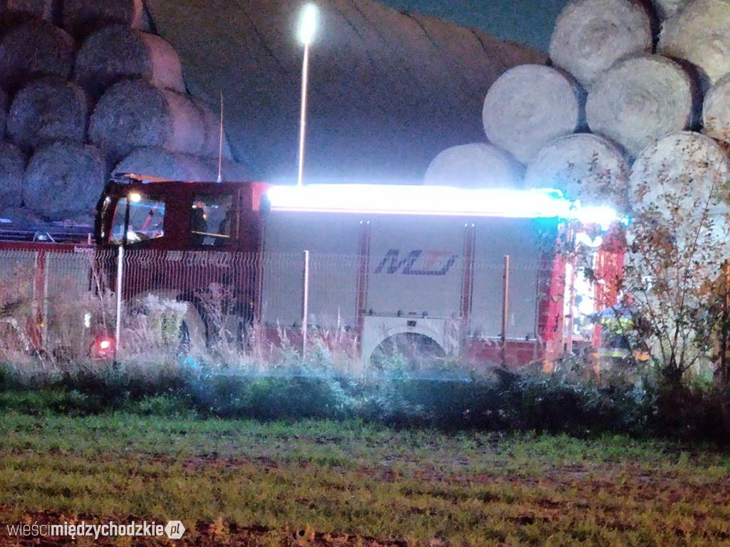 Pożar w zakładzie produkującym pellet ze słomy
