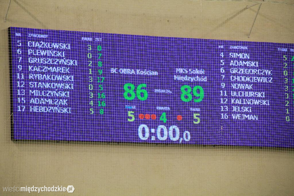 Sokół wygrywa z Basket Club Obra Kościan