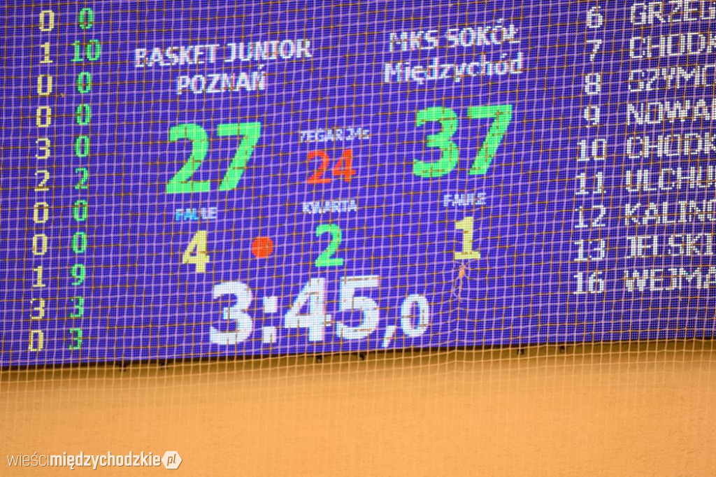 Sokół Międzychód wygrywa z Basket Junior Poznań