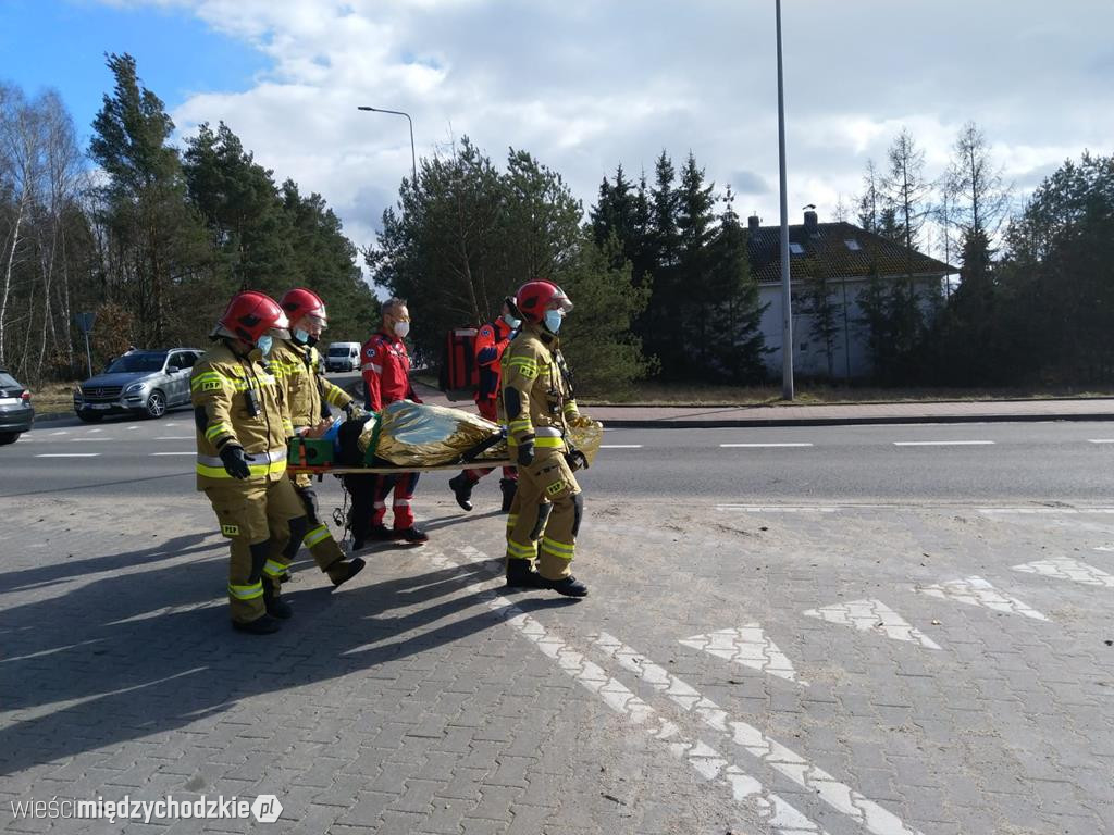 Wypadek drogowy w Bielsku