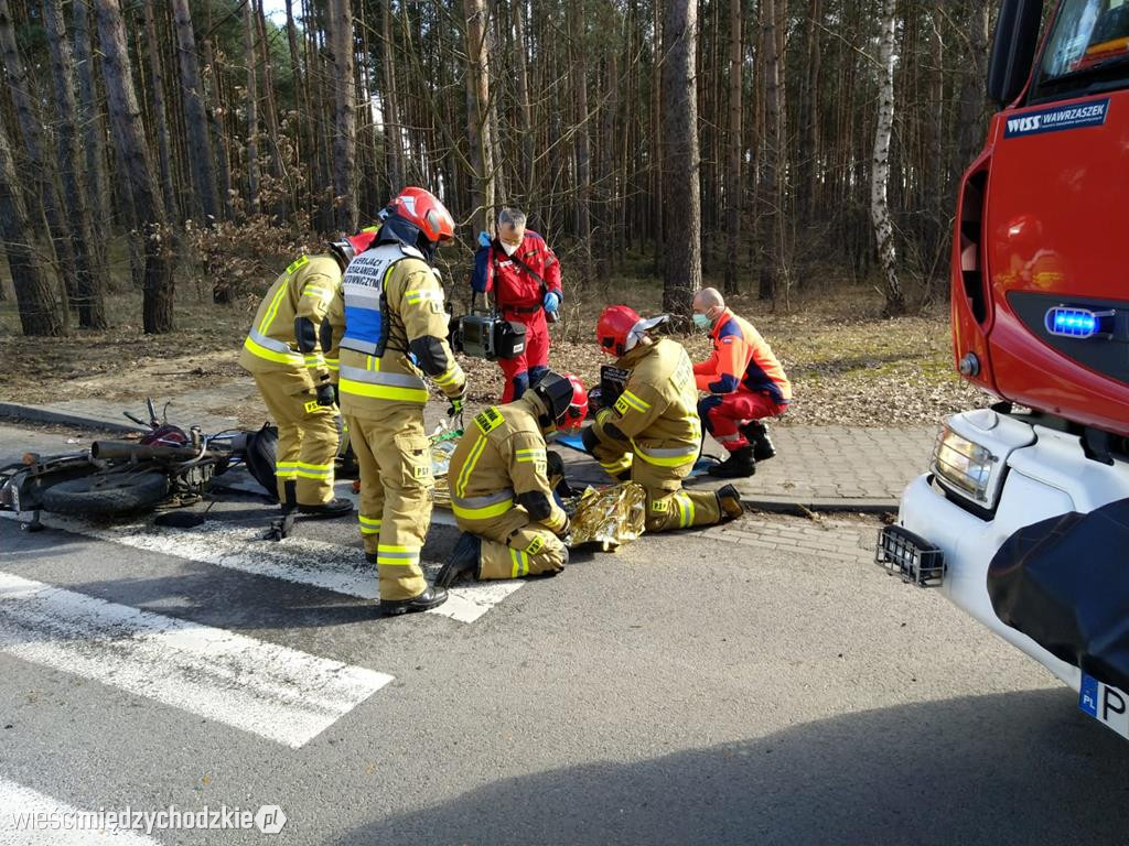 Wypadek drogowy w Bielsku