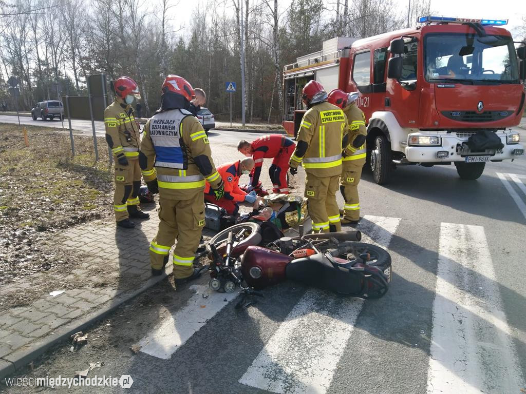 Wypadek drogowy w Bielsku