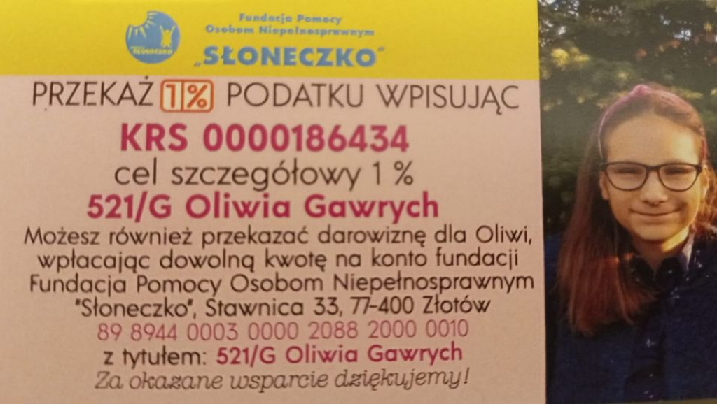 Przekaż 1% dla potrzebujących