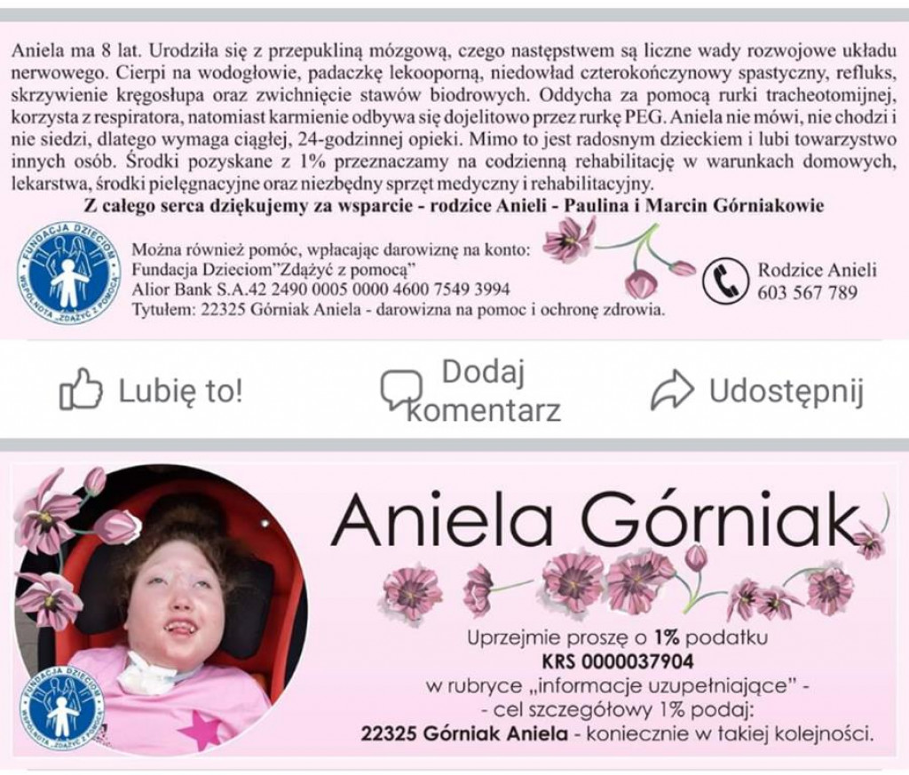 Przekaż 1% dla potrzebujących