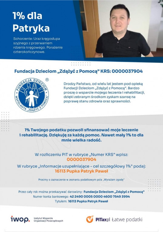 Przekaż 1% dla potrzebujących