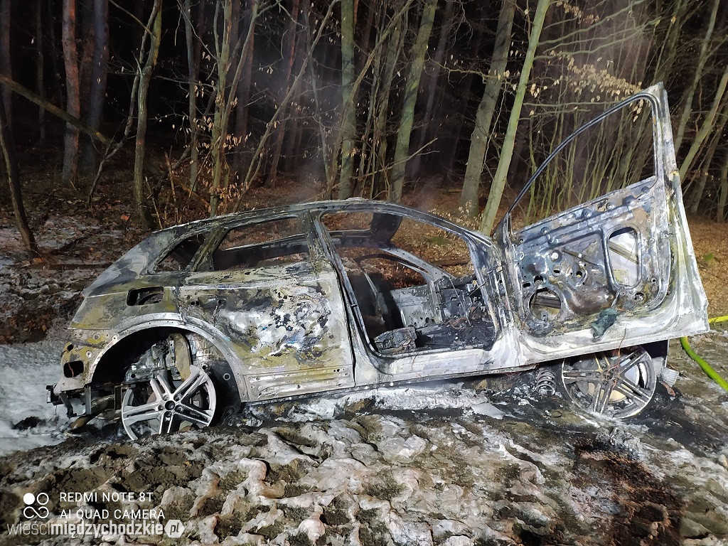 Pożar samochodu. Policja prosi o pomoc