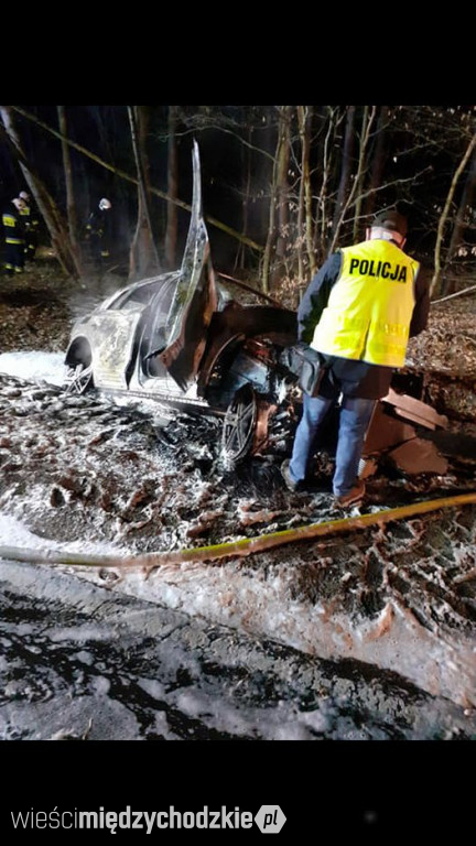 Pożar samochodu. Policja prosi o pomoc