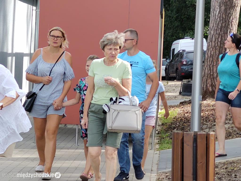 Plaża przed zawodami pływackimi