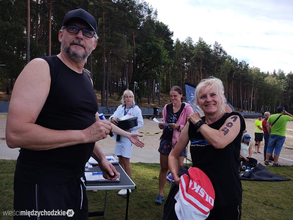 Plaża przed zawodami pływackimi
