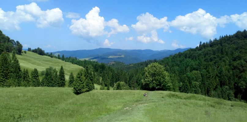 Widok z polany pod Wysoką/foto: Adam Pieszo przez kraj