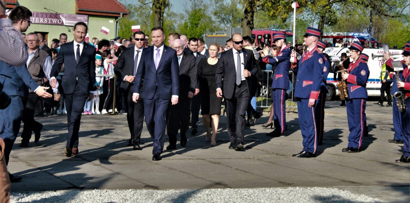 Przybycie Andrzeja Dudy i Rafała Litke na spotkanie z mieszkańcami.Foto:Hanna Wojtaszek