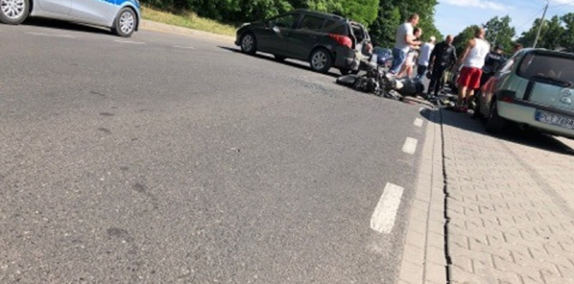 Wypadek na drodze do Słoneczka/foto:Marcin Handzel